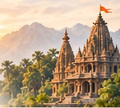 Temple complex at sunrise